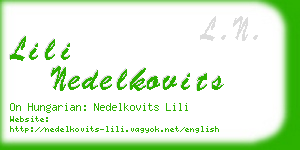 lili nedelkovits business card